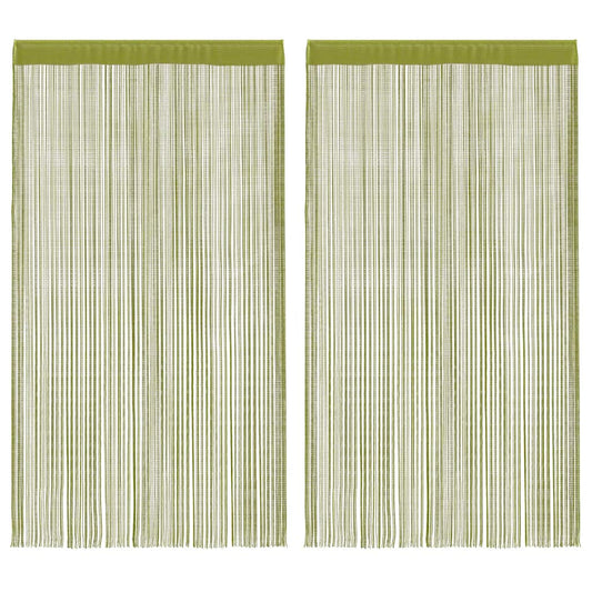 vidaXL Κουρτίνες με Κρόσσια 2 τεμ. Πράσινες 140 x 250 εκ.