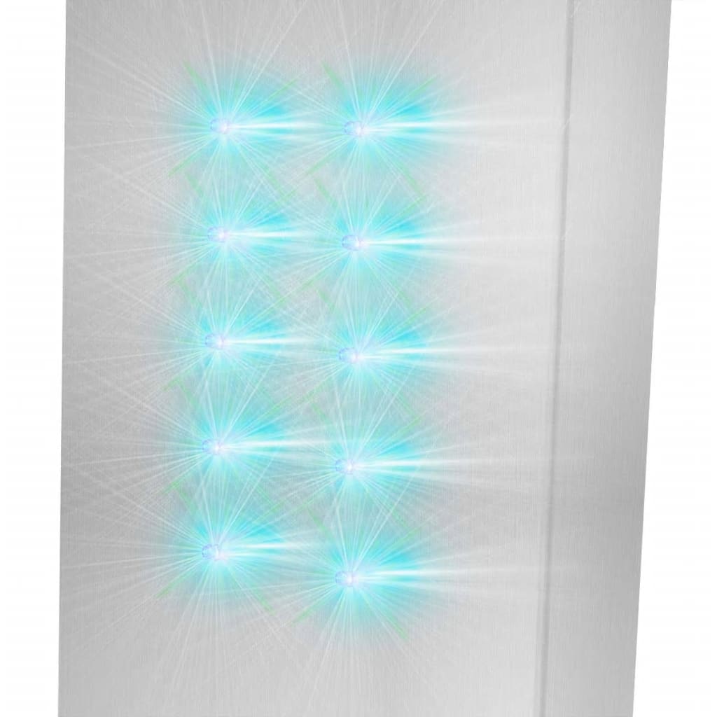 vidaXL Στήλη Ντους Υδρομασάζ Κυρτή από Ανοξείδωτο Ατσάλι