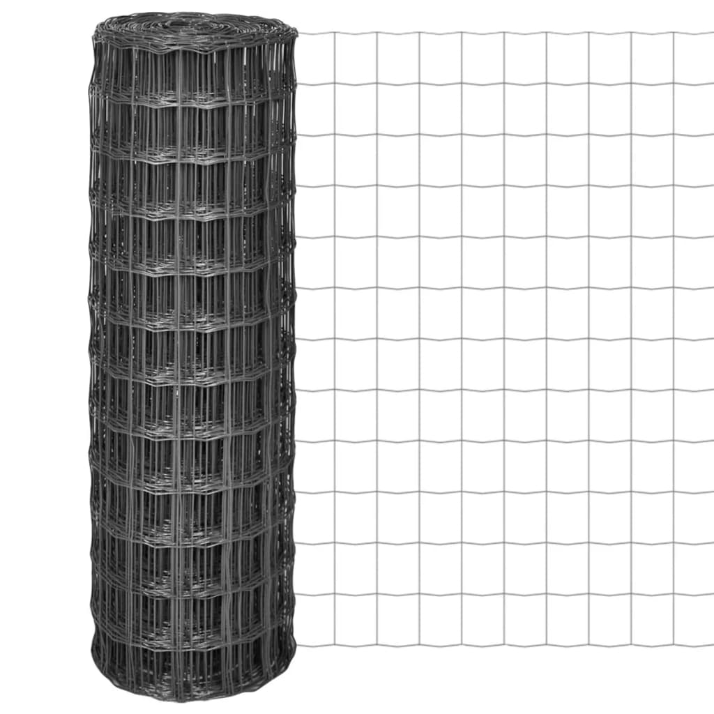 vidaXL Συρματόπλεγμα Γκρι 10 x 1,2 μ. Ατσάλινο