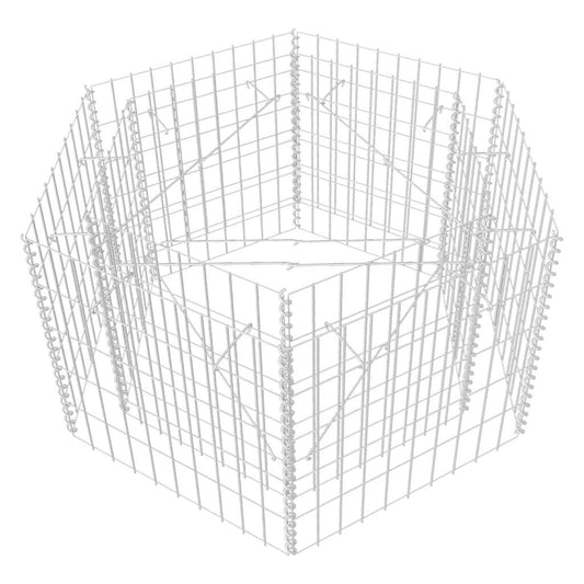 vidaXL Συρματοκιβώτιο - Γλάστρα Υπερυψωμένη Εξάγωνη 100 x 90 x 50 εκ.