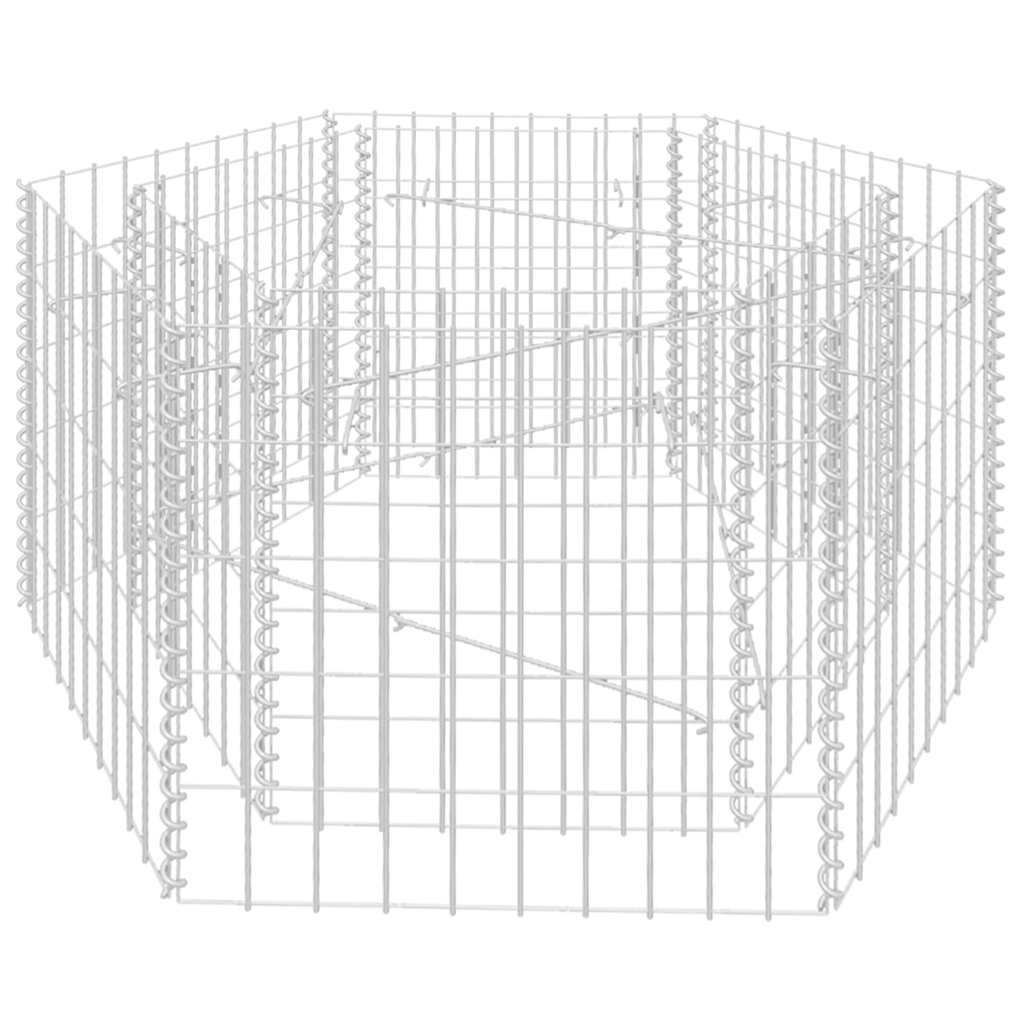 vidaXL Συρματοκιβώτιο - Γλάστρα Υπερυψωμένη Εξάγωνη 100 x 90 x 50 εκ.