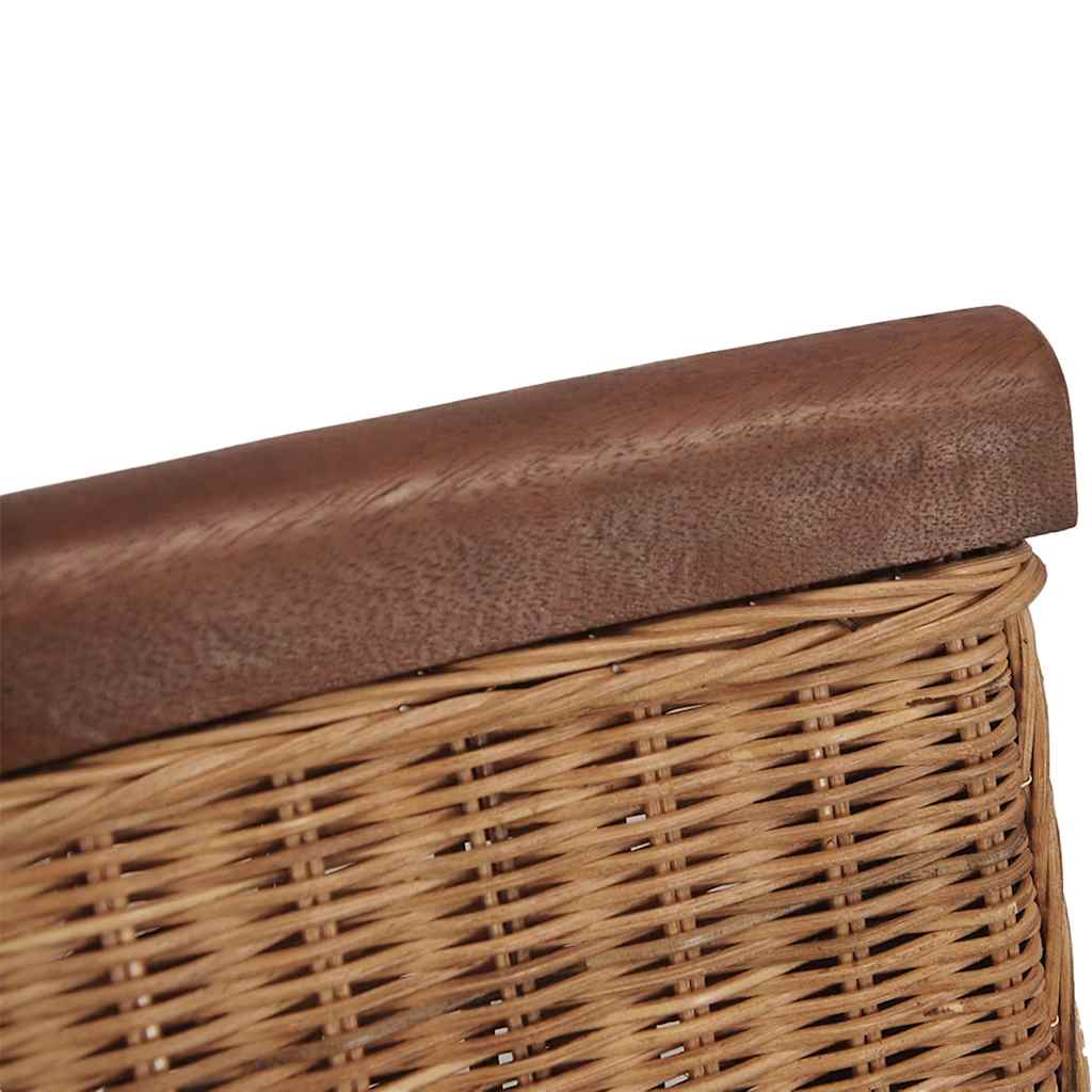 vidaXL Καρέκλες Τραπεζαρίας 2 τεμ. Καφέ από Γνήσιο Ρατάν