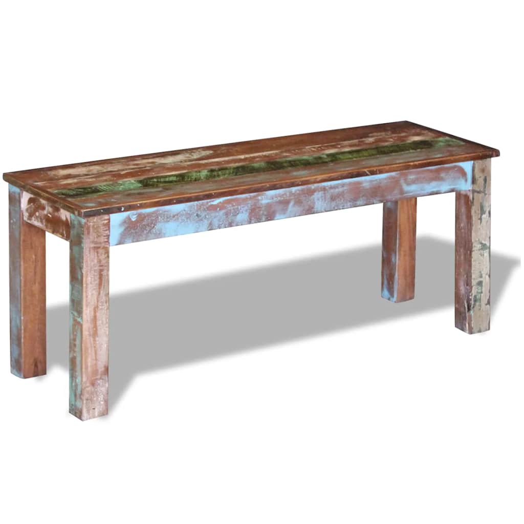 vidaXL Πάγκος 110 x 35 x 45 εκ. από Μασίφ Ανακυκλωμένο Ξύλο
