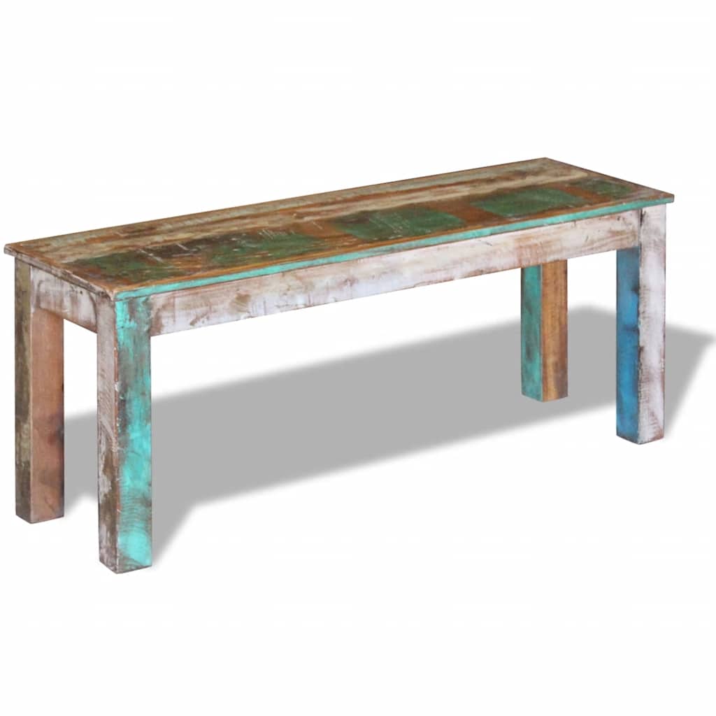 vidaXL Πάγκος 110 x 35 x 45 εκ. από Μασίφ Ανακυκλωμένο Ξύλο