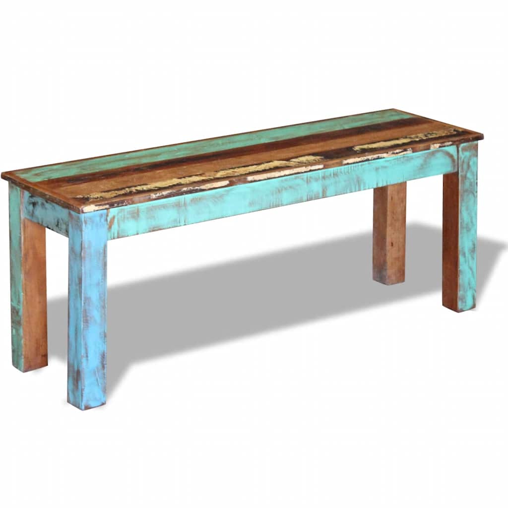 vidaXL Πάγκος 110 x 35 x 45 εκ. από Μασίφ Ανακυκλωμένο Ξύλο