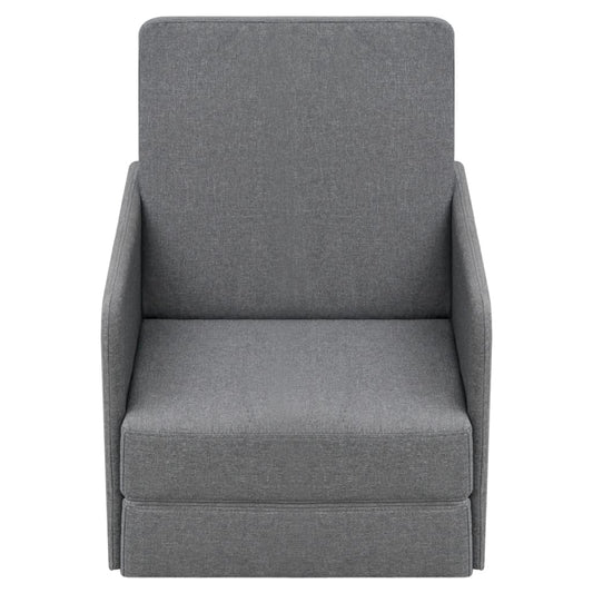 vidaXL Πολυθρόνα-Κρεβάτι Ανοιχτό Γκρι Υφασμάτινη