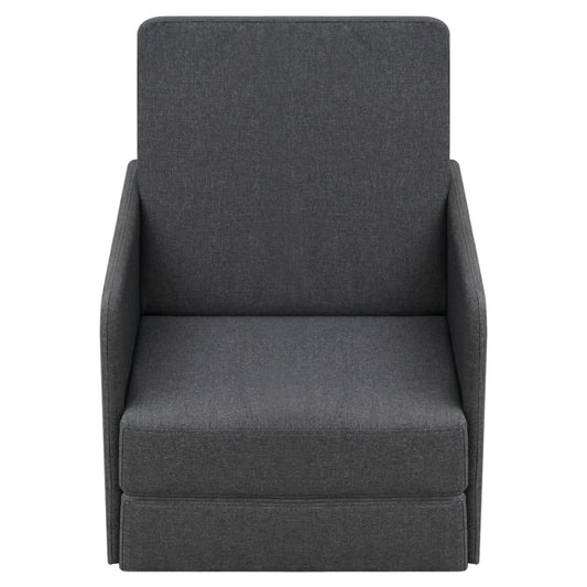 vidaXL Πολυθρόνα-Κρεβάτι Σκούρο Γκρι Υφασμάτινη