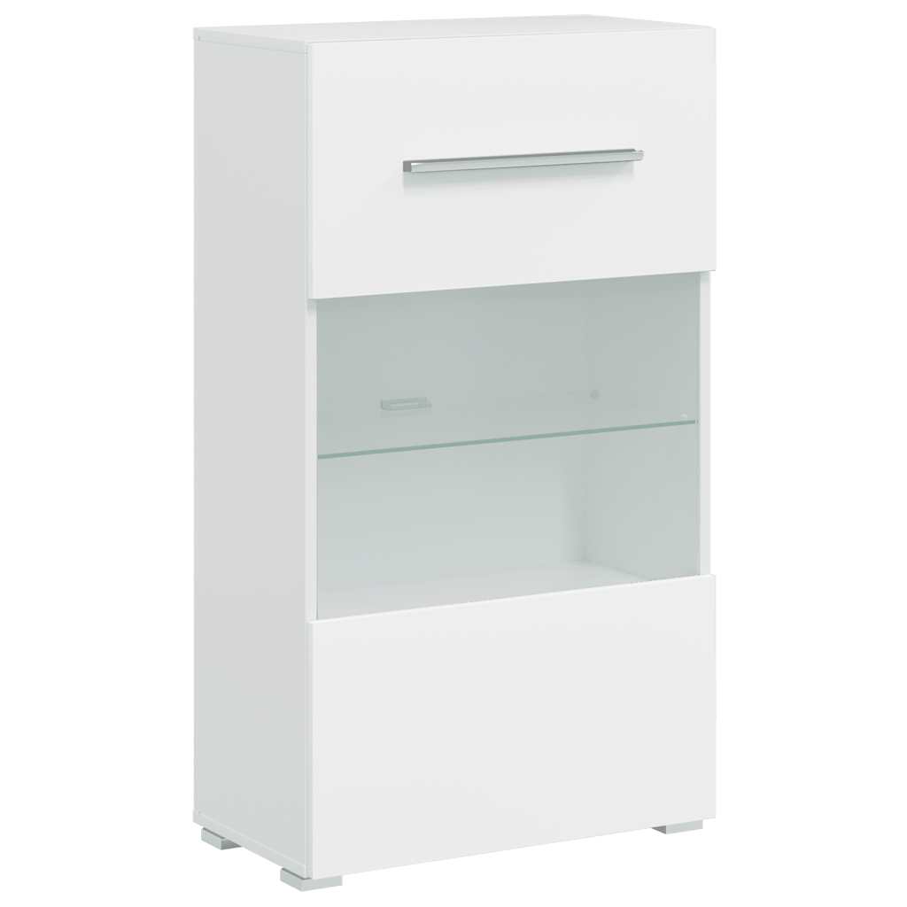 vidaXL Σύνθετο Τηλεόρασης με Φωτισμό LED 5 τεμ. Λευκό