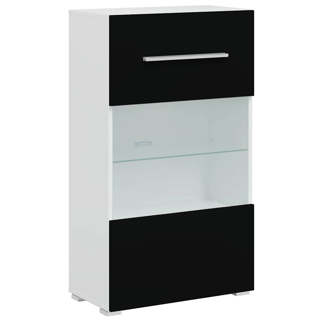 vidaXL Σύνθετο Τηλεόρασης με Φωτισμό LED 5 τεμ. Μαύρο