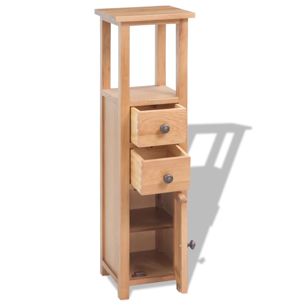 vidaXL Έπιπλο Γωνιακό 26 x 26 x 94 εκ. από Μασίφ Ξύλο Δρυός