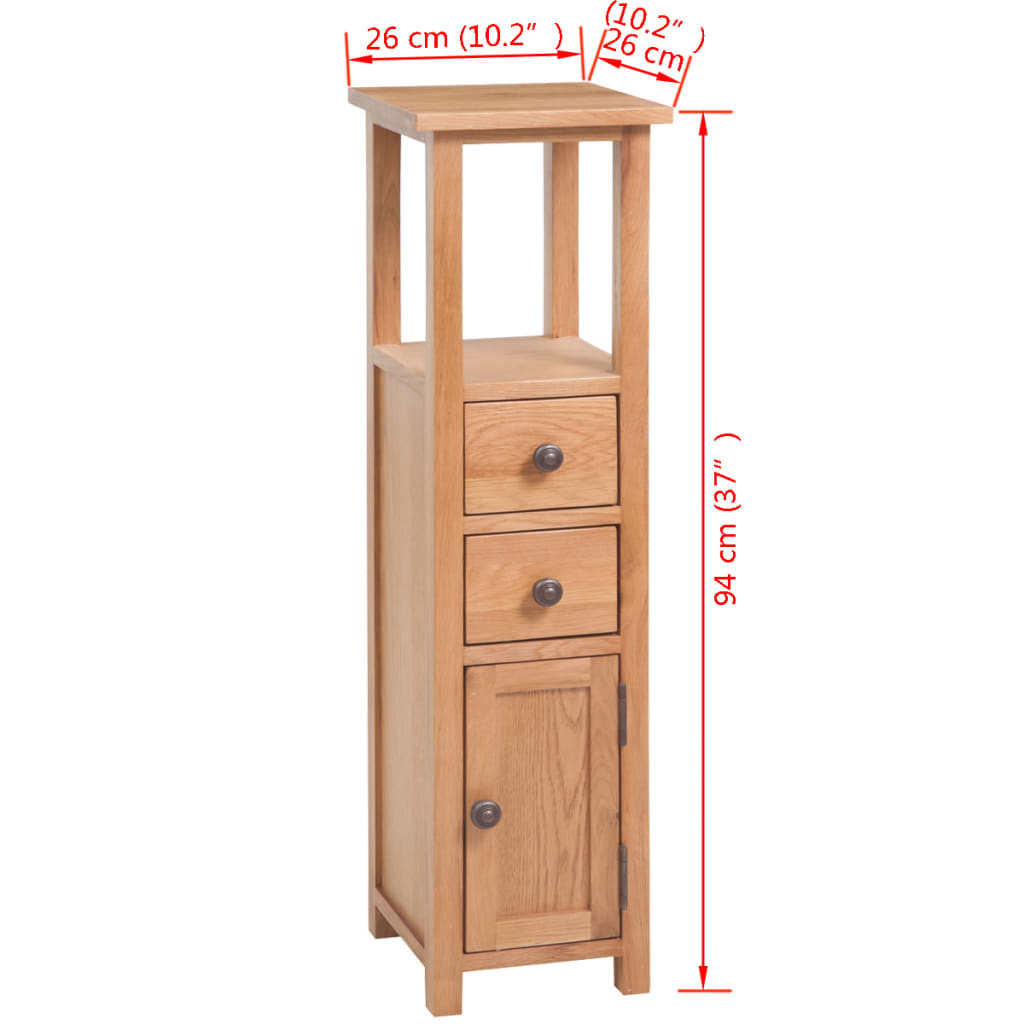 vidaXL Έπιπλο Γωνιακό 26 x 26 x 94 εκ. από Μασίφ Ξύλο Δρυός