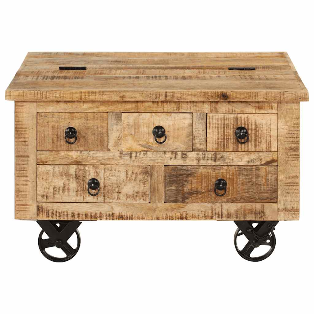 vidaXL Τραπεζάκι Σαλονιού 70x70x40 εκ. από Ακατέργαστο Ξύλο Μάνγκο