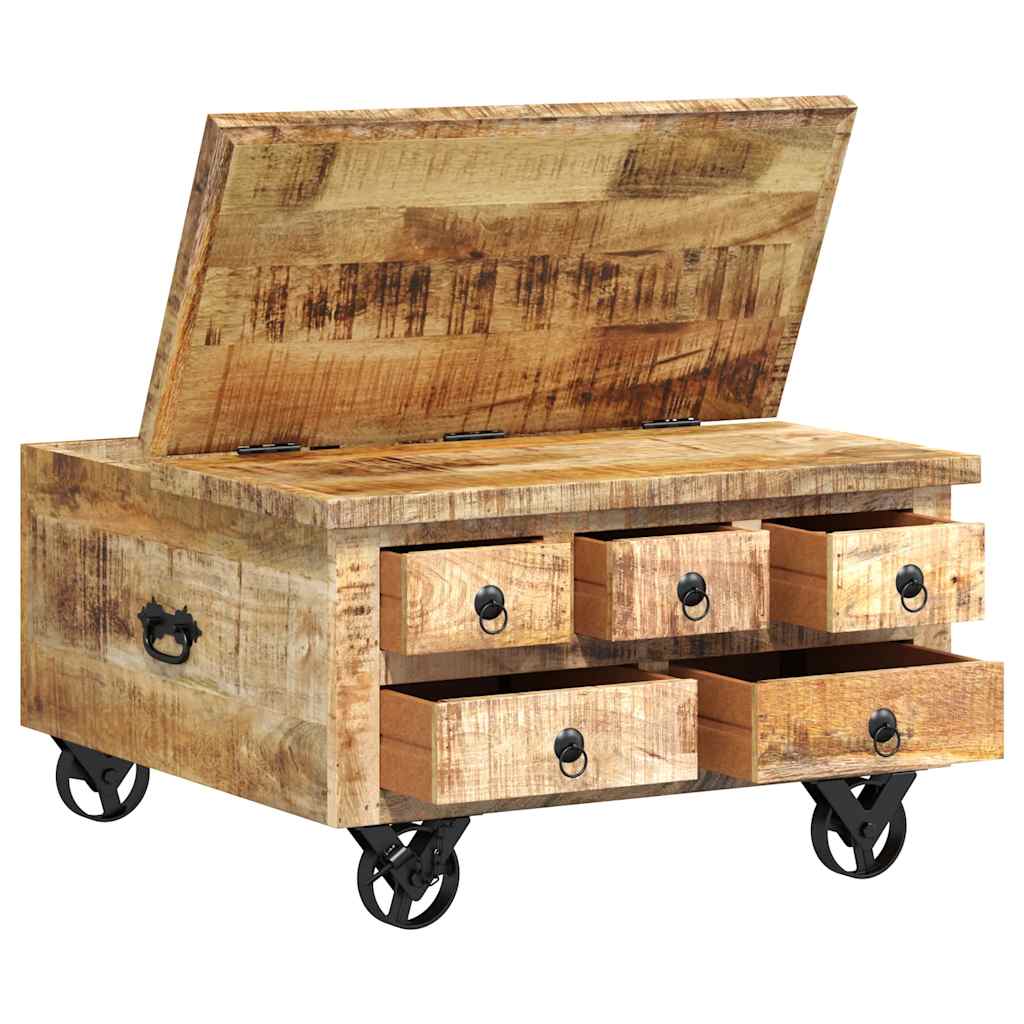 vidaXL Τραπεζάκι Σαλονιού 70x70x40 εκ. από Ακατέργαστο Ξύλο Μάνγκο