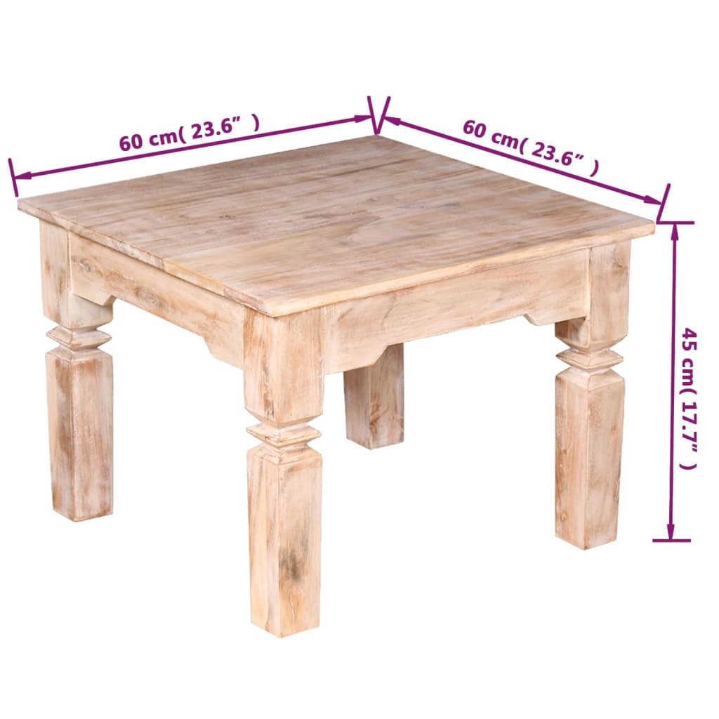 vidaXL Τραπεζάκι Σαλονιού 60 x 60 x 45 εκ. από Ξύλο Ακακίας