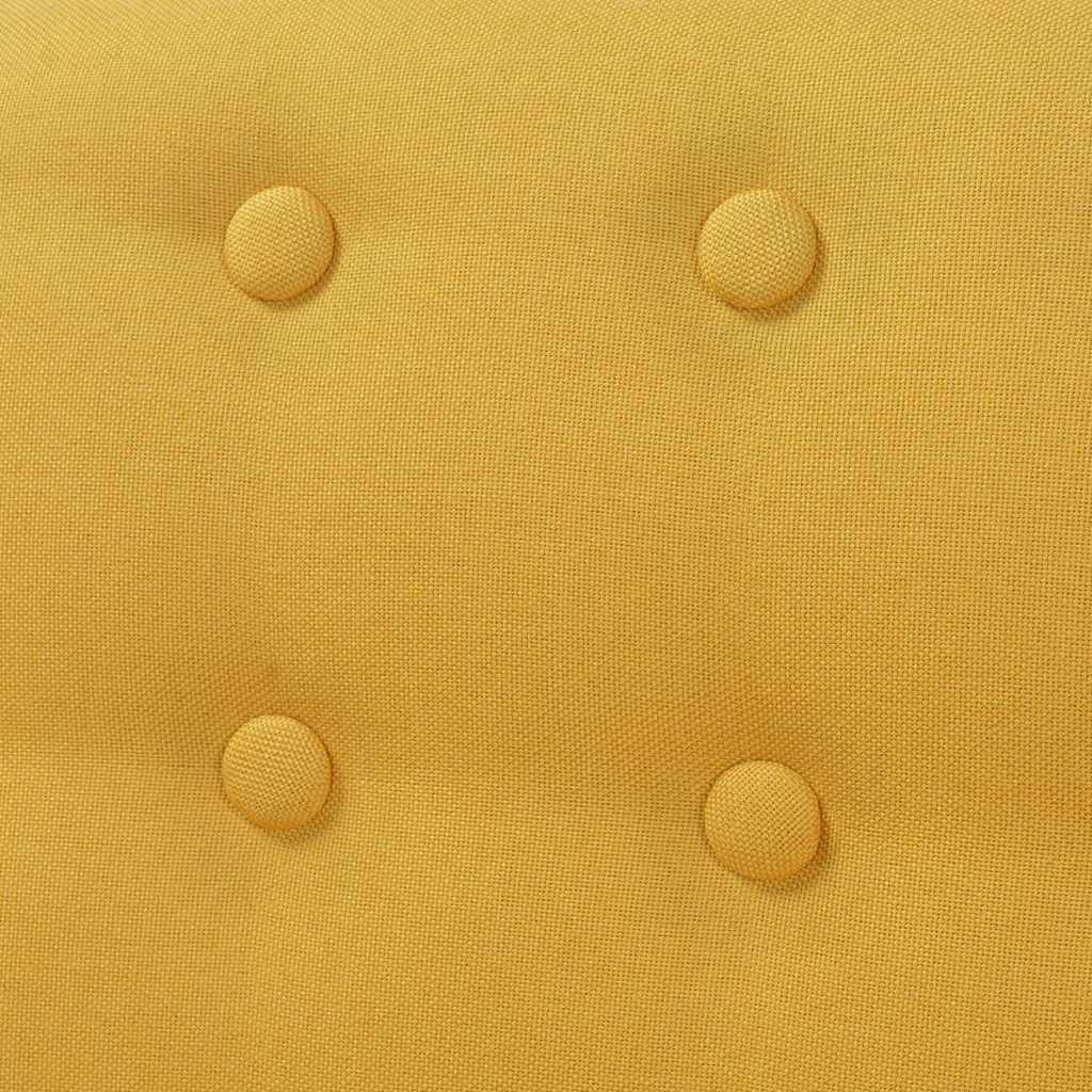 vidaXL Πολυθρόνα Κίτρινη Υφασμάτινη