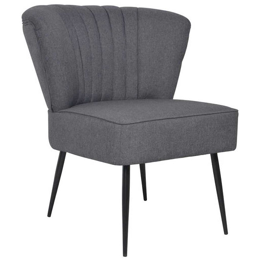 vidaXL Πολυθρόνα Cocktail Σκούρο Γκρι Υφασμάτινη
