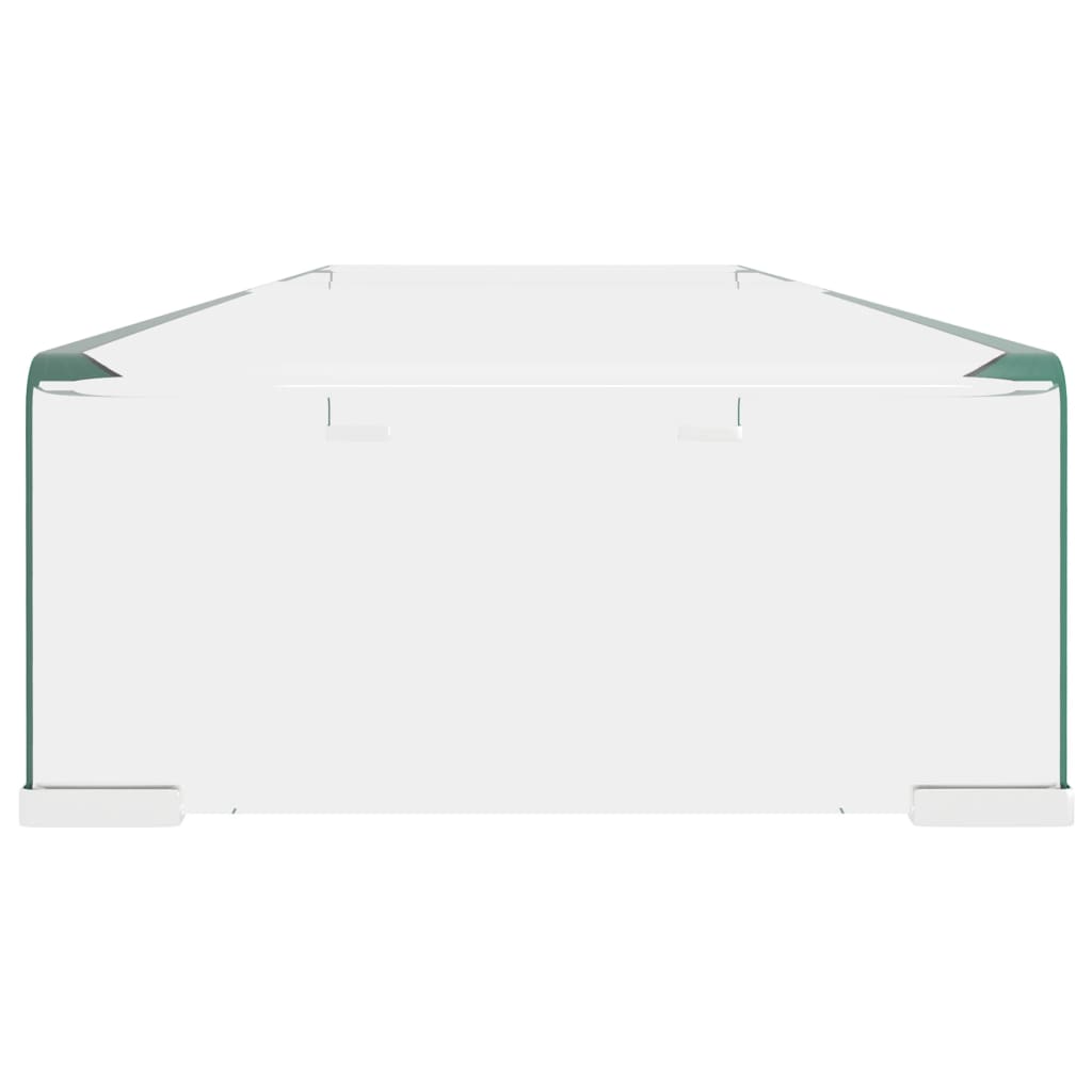 vidaXL Βάση Τηλεόρασης/Οθόνης Διάφανη 100 x 30 x 13 εκ. Γυάλινη