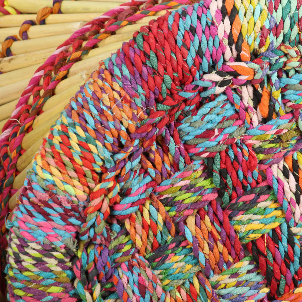 vidaXL Σκαμπό με Λεπτομέρειες Chindi 2 τεμ. Πολύχρωμα από Μπαμπού