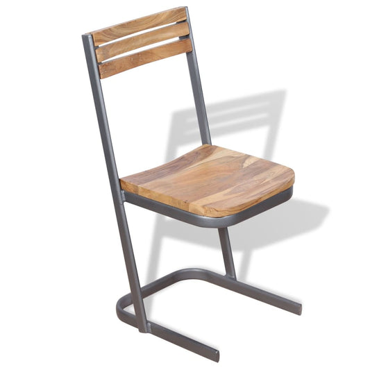 vidaXL Καρέκλες Τραπεζαρίας 4 τεμ. από Μασίφ Ξύλο Teak