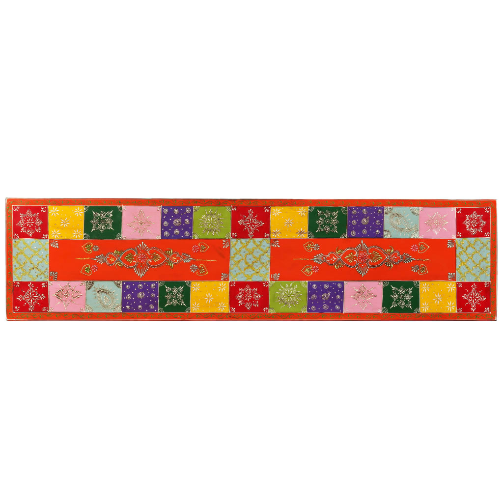 vidaXL Έπιπλο Τηλεόρασης με Χειροπ. Λεπτομέρειες από Μασίφ Ξύλο Μάνγκο