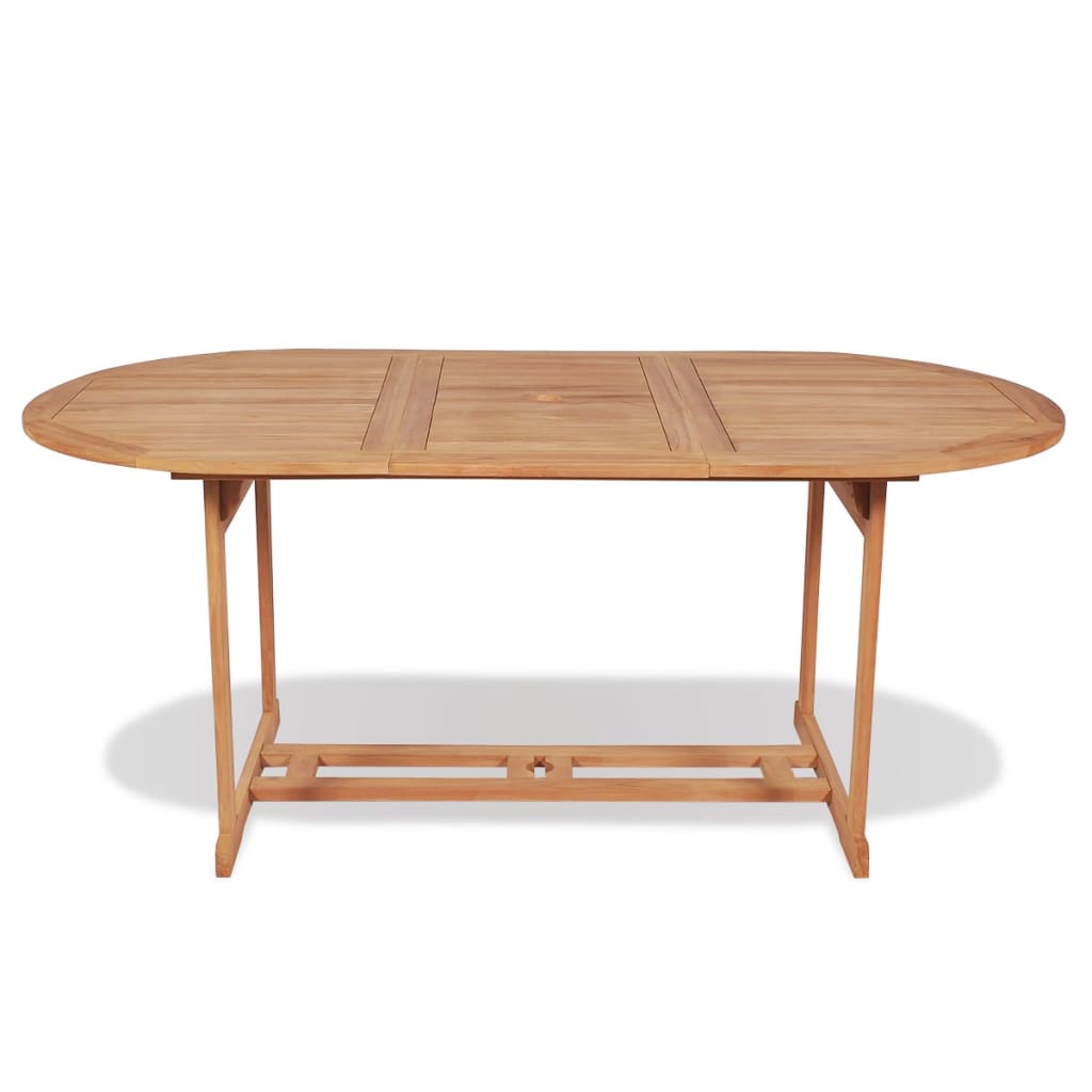 vidaXL Τραπέζι Κήπου 180 x 90 x 75 εκ. από Μασίφ Ξύλο Teak