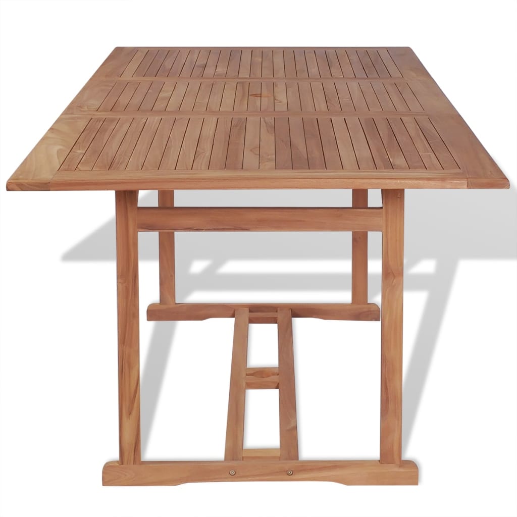 vidaXL Τραπέζι Κήπου 180 x 90 x 75 εκ. από Μασίφ Ξύλο Teak