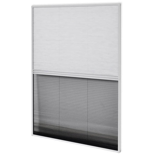 vidaXL Σήτα Παραθύρου Πλισέ με Σκίαστρο 80 x 120 εκ. Αλουμινίου
