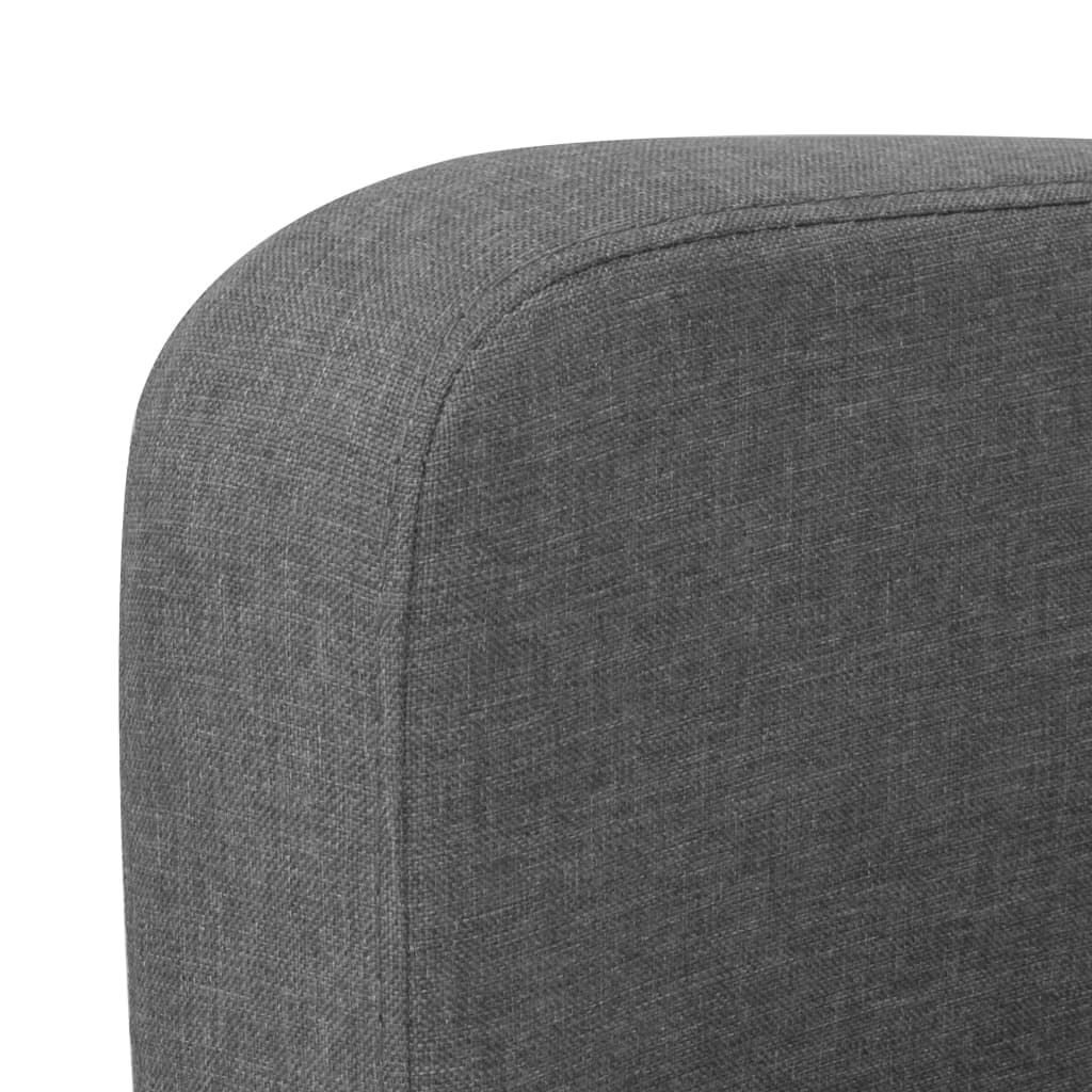 vidaXL Καναπές Διθέσιος Σκούρο Γκρι 135 x 65 x 76 εκ.