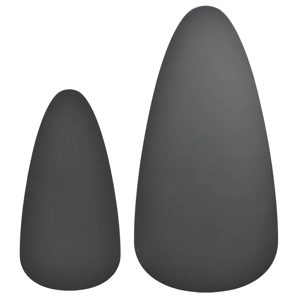 vidaXL Σετ Τραπεζάκια Σαλονιού 2 τεμ. Μαύρα από Μασίφ Ξύλο Πεύκου