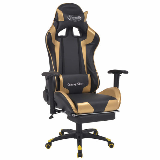 vidaXL Καρέκλα Gaming Χρυσό 70 x 71 x 136 εκ. Δερματίνη