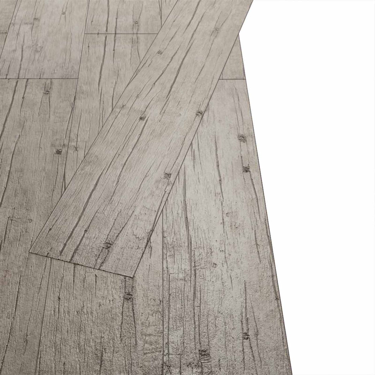 vidaXL Πλάκες Δαπέδου 18 pcs Γκρι 5,26 τ.μ. PVC