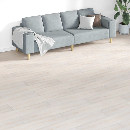 vidaXL Πλάκες Δαπέδου 18 pcs Λευκός 5,26 τ.μ. PVC