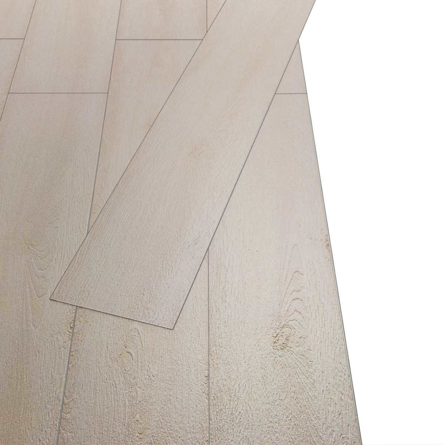 vidaXL Πλάκες Δαπέδου 18 pcs Λευκός 5,26 τ.μ. PVC