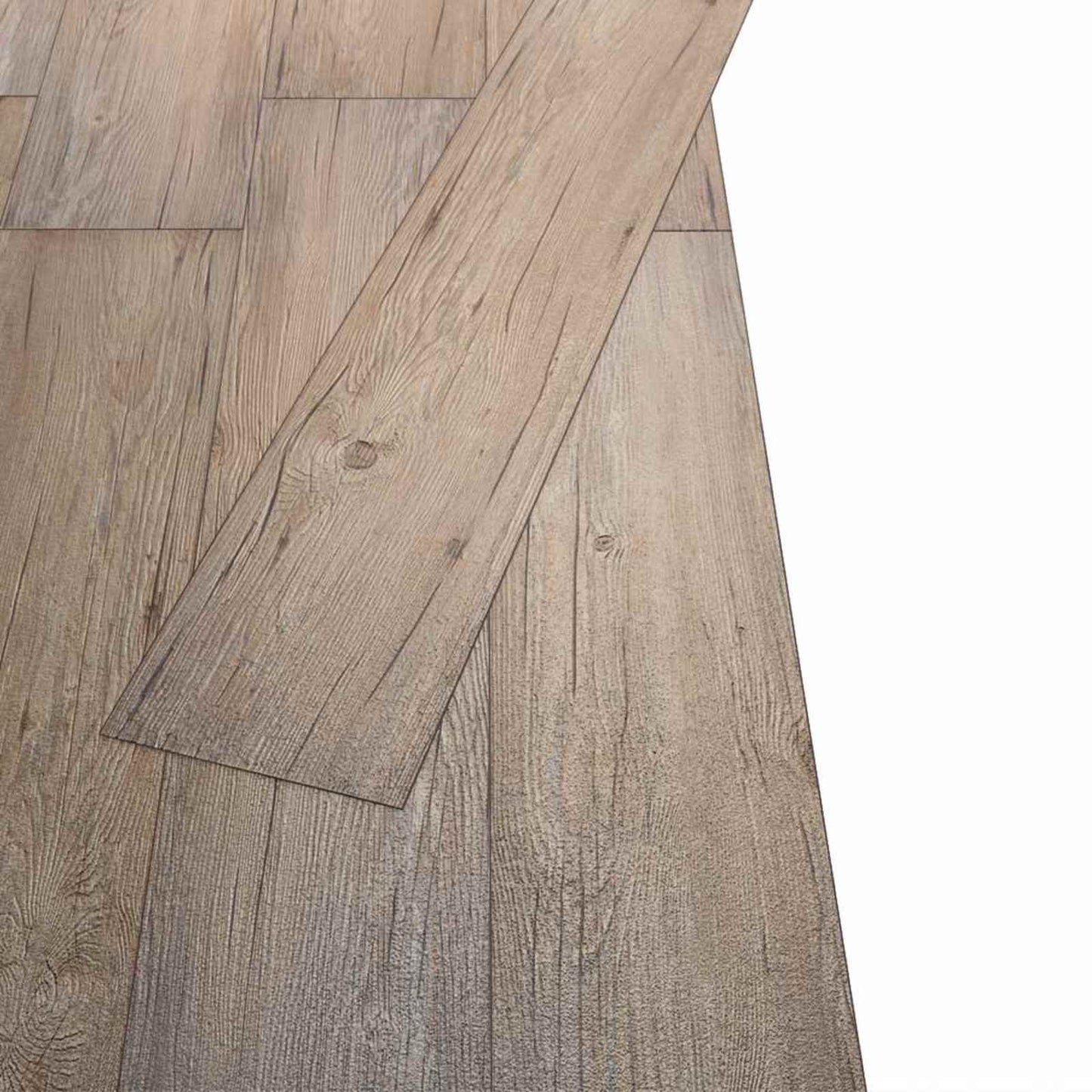 vidaXL Πλάκες Δαπέδου 18 pcs Καφέ 5,26 τ.μ. PVC