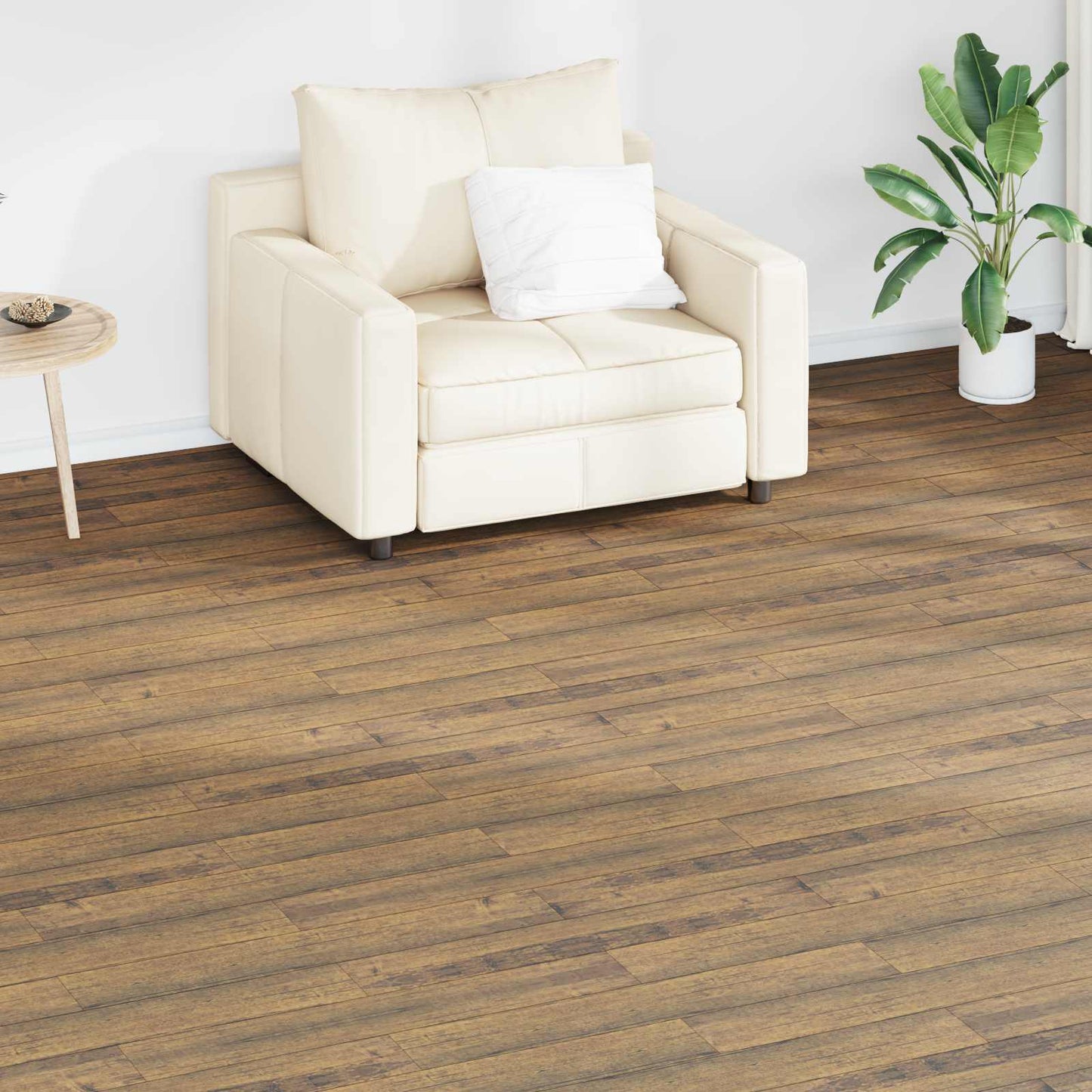vidaXL Πλάκες Δαπέδου 36 pcs Καρυδιά Καφέ 5,02 m² PVC