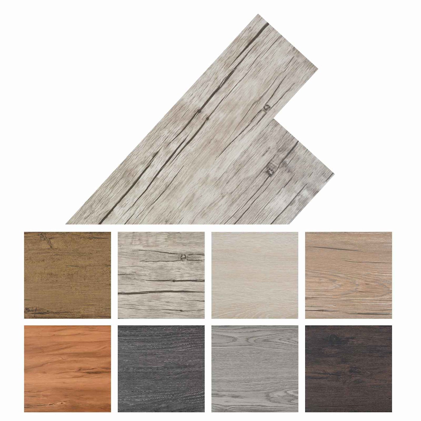 vidaXL Πλάκες Δαπέδου 5,02 m² 36 pcs PVC Λευκασμένη Δρυς