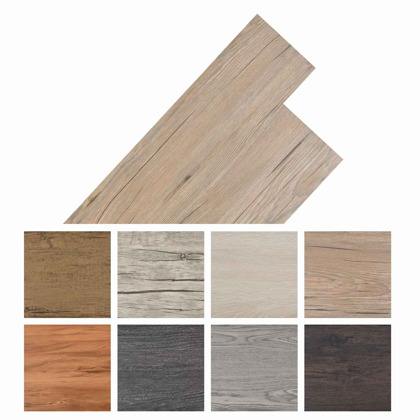 vidaXL Πλάκες Δαπέδου 36 pcs Καφέ Δρυς 5,02 m² PVC