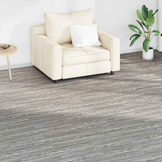 vidaXL Πλάκες Δαπέδου 36 pcs Σκούρο Γκρι 5,02 m² PVC