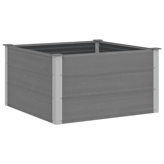 vidaXL Ζαρντινιέρα Υπερυψωμένη Γκρι 100 x 100 x 54 εκ. από WPC