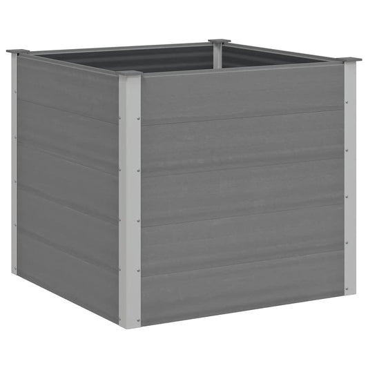 vidaXL Ζαρντινιέρα Υπερυψωμένη Γκρι 100 x 100 x 91 εκ. από WPC