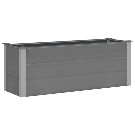 vidaXL Ζαρντινιέρα Υπερυψωμένη Γκρι 150 x 50 x 54 εκ. από WPC