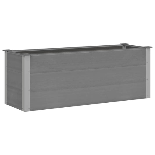 vidaXL Ζαρντινιέρα Υπερυψωμένη Γκρι 150 x 50 x 54 εκ. από WPC