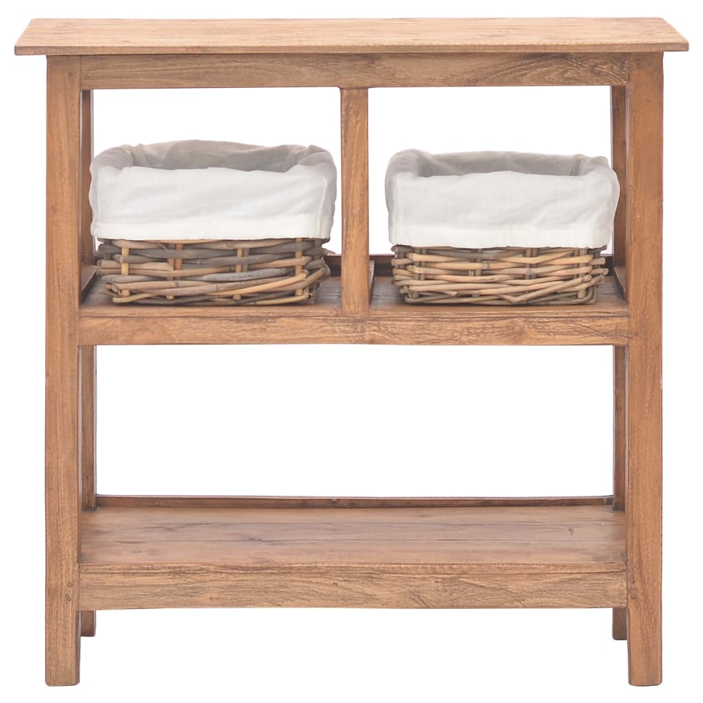 vidaXL Τραπέζι Κονσόλα 69 x 28 x 70 εκ. από Μασίφ Ξύλο Μαόνι