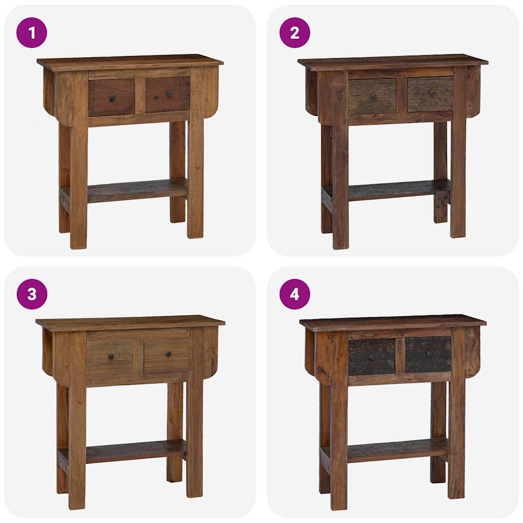 vidaXL Τραπεζάκι Σαλονιού 80x35x80 εκ. από Μείγμα Ανακυκλωμένων Ξύλων