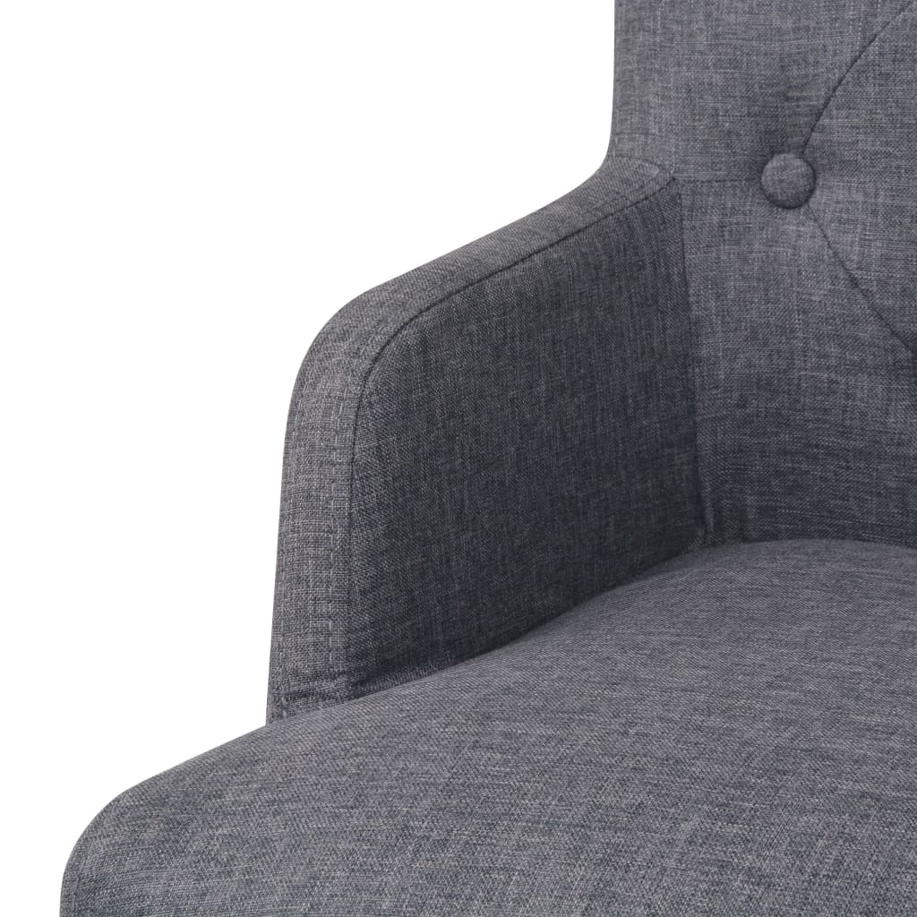 vidaXL Καρέκλες Μπαρ 2 τεμ. Σκούρο Γκρι Υφασμάτινες