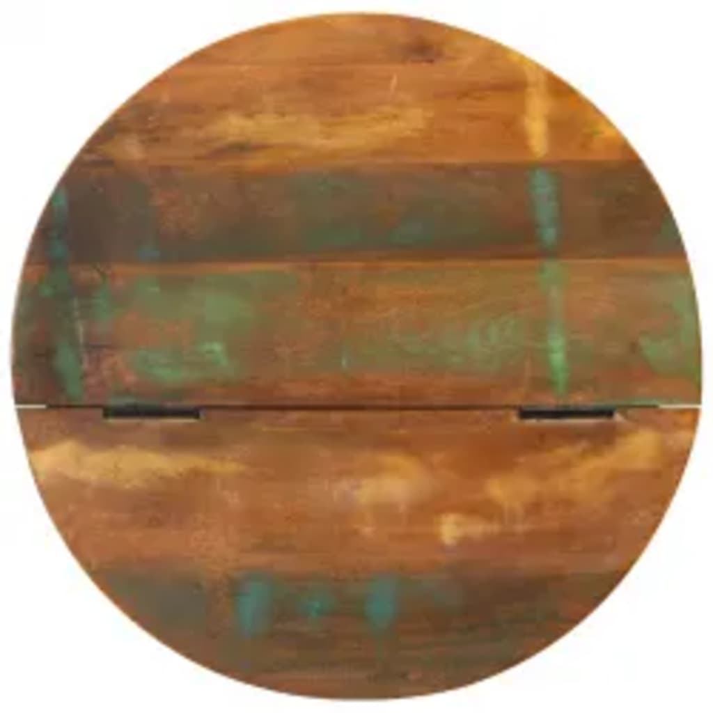 vidaXL Τραπεζάκι Σαλονιού Ημισφαιρικό Λευκό Μασίφ Ανακυκλωμένο Ξύλο