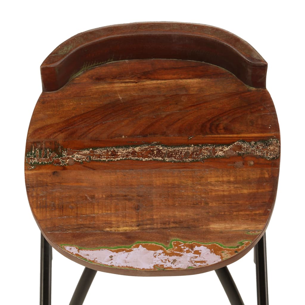 vidaXL Σκαμπό Μπαρ 2 τεμ. από Μασίφ Ανακυκλωμένο Ξύλο