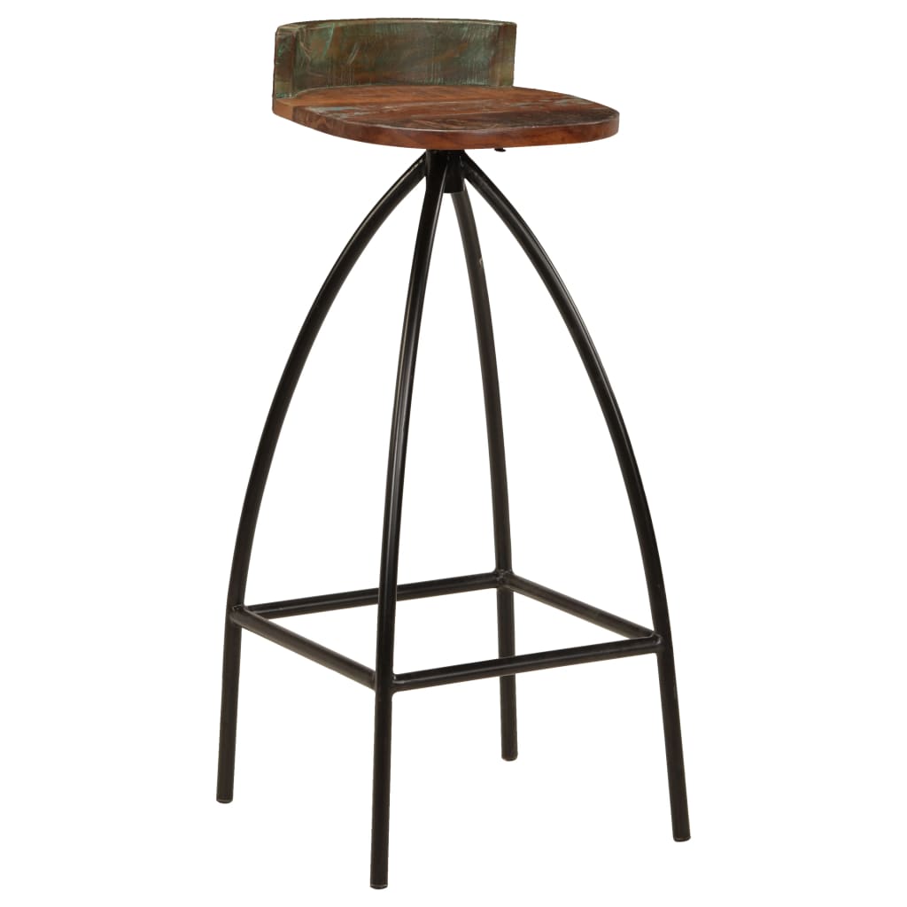 vidaXL Σκαμπό Μπαρ 2 τεμ. από Μασίφ Ανακυκλωμένο Ξύλο