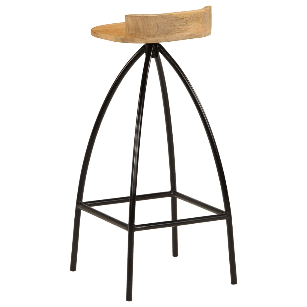 vidaXL Σκαμπό Μπαρ 2 τεμ. από Μασίφ Ξύλο Μάνγκο