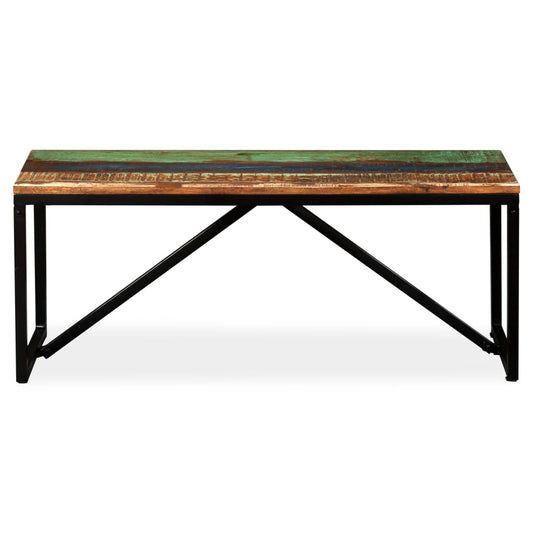 vidaXL Πάγκος 110 x 35 x 45 εκ. από Μασίφ Ανακυκλωμένο Ξύλο